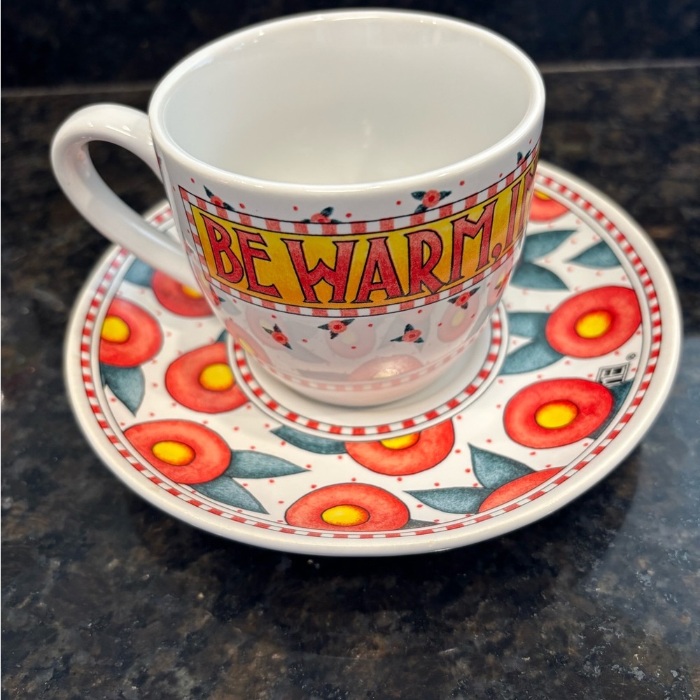 Set of 4 Tea Cups and Saucers- Mary Engelbreit